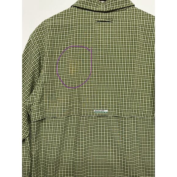 ExOfficio Buzz Off Insect Shield Long Sleeve Men's Shirt Green Plaid Large - Picture 13 of 14